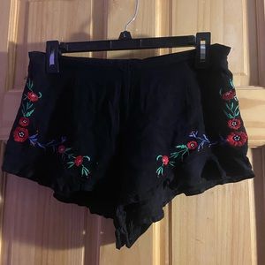 black forever 21 pj shorts